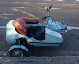 Funky scooter with side car