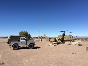 Strange to find a Vietnam War helicopter in the Nevada desert...