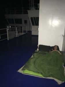 Bedtime on the top deck!